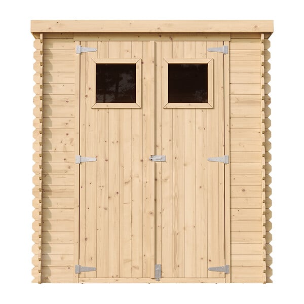 TIMBELA - Abri de jardin en bois - H200 x l204 x L204 cm / 3,53 m2 - M309 - large