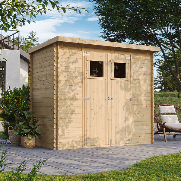 TIMBELA - TIMBELA M310 - Abri de jardin en bois - H200 x l239 x L142 cm / 2.63 m2 - large