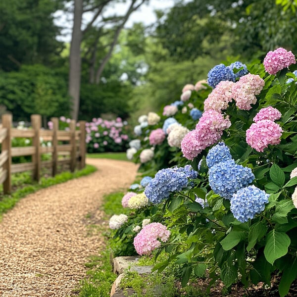 PLANT IN A BOX - Hortensia - Set de 6 - Hydrangea macrophylla - Hauteur 25-40cm - ⌀10,5cm - large