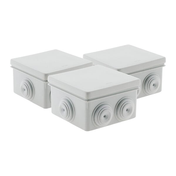 ZENITECH - Lot de 36 boîtes étanches carrées 80x80x40mm - Gris - Zenitech - large