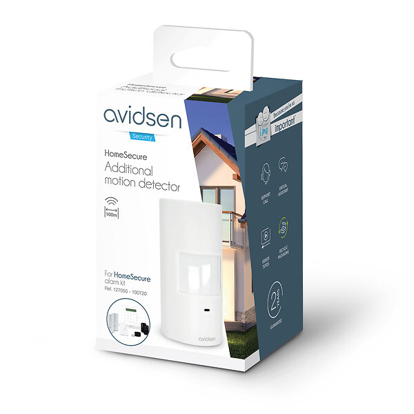 AVIDSEN - Détecteur de mouvements infrarouge pour alarme Skyda et HomeSecure - large
