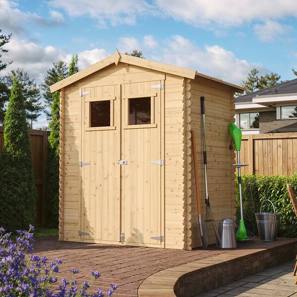 TIMBELA - Abri de jardin en bois I196xL136xH218 cm/ 1.98 m2 - M367 - large