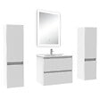 AICA SANITAIRE - Ensemble meuble Salle de Bain 60cm avec colonne et miroir lumineux dimmable blanc - vignette
