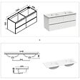 AICA SANITAIRE - Ensemble meubles Salle de Bain 120cm avec colonne et miroir lumineux 3 couleurs et dimmable blanc - vignette
