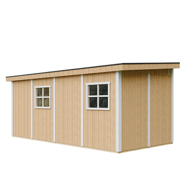 TIMBELA - Abri de Jardin Qualité Premium 11,47 m² - H231x248x530 cm - Sans plancher e  paroi latérale - Timbela M940B-HARVEST HONEY - large
