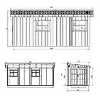 TIMBELA - Abri de Jardin Qualité Premium 11,47 m² - H231x248x530 cm - Sans plancher e  paroi latérale - Timbela M940B-HARVEST HONEY - vignette
