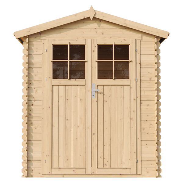 TIMBELA - Abri de jardin en bois - Stockage extérieur I196xL136xH218 cm/ 1.98 m2 - M367F - large