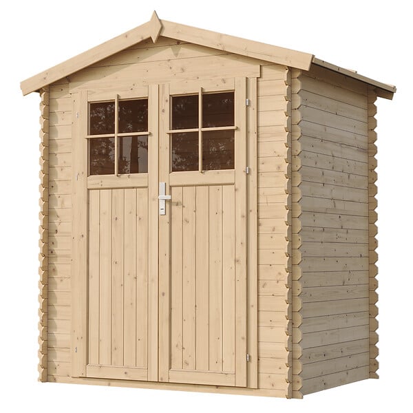 TIMBELA - Abri de jardin en bois - Stockage extérieur I196xL136xH218 cm/ 1.98 m2 - M367F - large