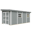 TIMBELA - Abri de Jardin Qualité Premium 11,47 m² - H231x248x530 cm - Sans plancher e  paroi latérale - Timbela M940B-CAVERN STEEL - vignette