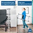 HOSTRÃ–M - Escabeau marche pied 4 marches HOMILIX4, petit escabeau pliable, aluminium, design compact et robuste, H max travail 2,59m, 5 ans garantie, Hostrom - vignette