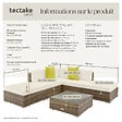 TECTAKE - Salon en rotin avec structure en aluminium Paris marron naturel - vignette