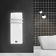 SANNOVER - Sèche-Serviette Electrique en Verre mural Omiros Sannover 850 W Blanc - vignette