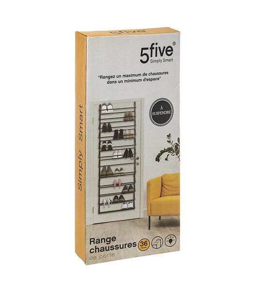5 FIVE SIMPLY SMART - Etagère Range-chaussures de porte 36 paires - large