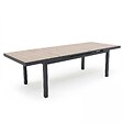 OVIALA - Table extensible aluminium et céramique imitation bois - Tivoli - vignette