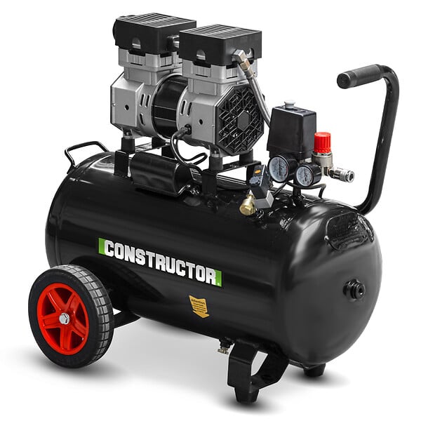 CONSTRUCTOR - Compresseur 750W - 50L silencieux - 8 bars - large