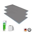 WEDI - Pack 3 panneaux de construction 125 x 60 x 1 cm + colle polymere étanchéité 610 + bande d'armature collante - vignette