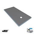 WEDI - Receveur de douche à carreler 120 x 90 Fundo Primo rectangle écoulement excentré + bonde horizontale + kit d'étanchéité - vignette