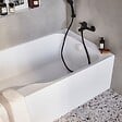 JACOB DELAFON - Tablier frontal baignoire rectangulaire + pare bain Installation en niche, blanc mat - vignette