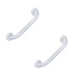 PELLET - Lot de 2 barres de maintien droite PMR PELLET Essentiel acier époxy 30 cm blanc - vignette