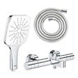 GROHE - Mitigeur bain douche Precision Get avec douchette 3jets Vitalio Smartactive 130 Cube et flexible 200cm - vignette