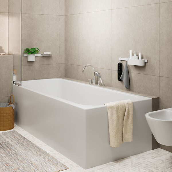 HANSGROHE - Mélangeur bain douche 4 trous Vernis Blend chromé + corps d'encastrement - large