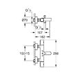 GROHE - Mitigeur baignoire thermostatique Grohtherm 800 Cosmopolitan 1/2 + Colonnettes Luxe chromé - vignette