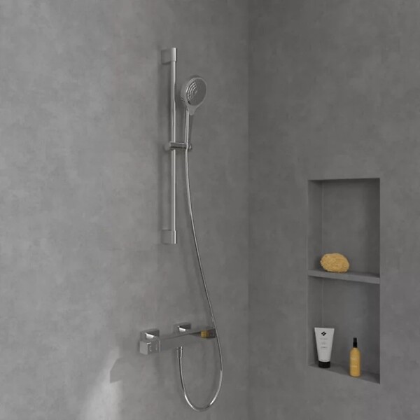VILLEROY ET BOCH - Mitigeur douche thermostatique  Universal rectangle Chrome - large