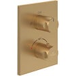 VILLEROY ET BOCH - Mitigeur thermostatique encastré 2 voies  Universal rectangle Or brossé - vignette
