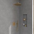 VILLEROY ET BOCH - Mitigeur thermostatique encastré 2 voies  Universal rectangle Or brossé - vignette