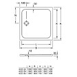 VILLEROY ET BOCH - Receveur de douche antidérapant 100 x 100  Lifetime Plus Cerasoft céramique blanc - vignette