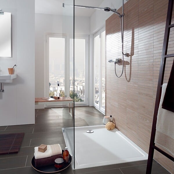 VILLEROY ET BOCH - Receveur de douche antidérapant 140 x 80  Lifetime Plus Cerasoft céramique blanc - large