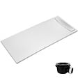 JACOB DELAFON - Receveur de douche antidérapant 160 x 90 Flight Neus acrylique rectangle blanc + bonde + capot - vignette