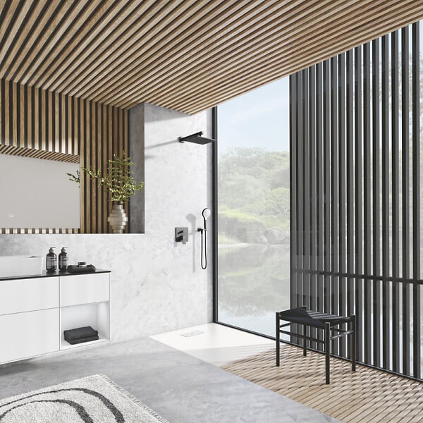 VILLEROY ET BOCH - Receveur de douche zéro ressaut 140 x 90  Le Valence céramique avec cache bonde - large
