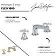 JACOB DELAFON - Mélangeur 3 trous Cléo 1889 chrome - vignette