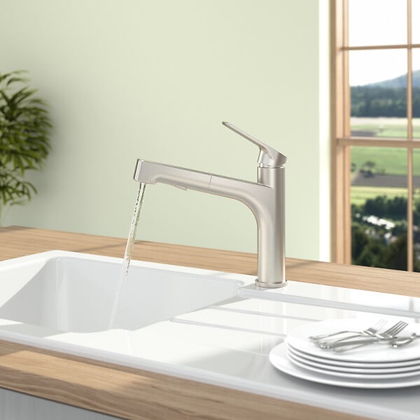 VILLEROY ET BOCH - Robinet cuisine  Junis Sky Shower + nettoyant - large