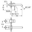 GROHE - Lot de 2 robinets lavabo muraux Essence 2 trous taille M chromé - vignette