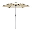 OVIALA - Parasol droit inclinable 3m et 4 dalles lestées aluminium blanc - Matera - vignette