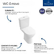 VILLEROY ET BOCH - Combi Pack O.NOVO PLUS en céramique - Sortie Verticale - Blanc - Avec abattant Soft Close blanc - vignette