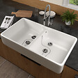 VILLEROY & BOCH - Evier 2 bacs BIBAC O.NOVO - Dimensions : 80 x 50 x 22 cm - couleur : BLANC - vignette