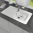 VILLEROY & BOCH - Villeroy & Boch Tudor Évier à encastrer 92x51cm avec égouttoir réversible, Céramique, Blanc (67610301) - vignette