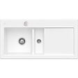 VILLEROY ET BOCH - Evier 1 bac et demi avec egouttoir a droite  Subway Pure 60 100 x 51 cm Blanc vidage automatique inclus - vignette