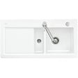 VILLEROY ET BOCH - Evier 1 bac et demi avec egouttoir a gauche  Subway Pure 60 100 x 51 cm Blanc vidage automatique inclus - vignette