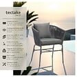 TECTAKE - Ensemble de chaises VALEIRAS effet corde tressée gris foncé/gris foncé - vignette