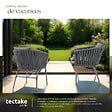 TECTAKE - Ensemble de chaises VALEIRAS effet corde tressée gris foncé/gris foncé - vignette