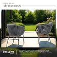 TECTAKE - Lot de 6 chaises au design corde tressée épaisseur des coussins d'assise 7 cm gris - vignette