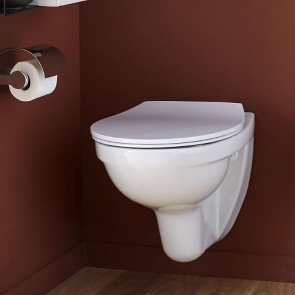 JACOB DELAFON - Cuvette WC suspendu sans bride Patio avec abattant extra-plat déclipsable - large
