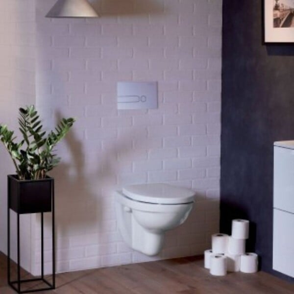 JACOB DELAFON - Cuvette WC suspendu sans bride Patio avec abattant extra-plat déclipsable - large