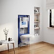 VILLEROY ET BOCH - Pack WC suspendu sans bride  Avento + Bâti support ViConnect Pro + abattant frein de chute + plaque chromée - vignette
