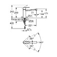GROHE - Robinet de cuisine Get chromé + microfibre - vignette