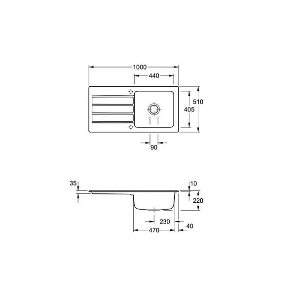 VILLEROY ET BOCH - Evier  Architectura 60 vidage auto + Robinet de cuisine Finera Acier Massif - large